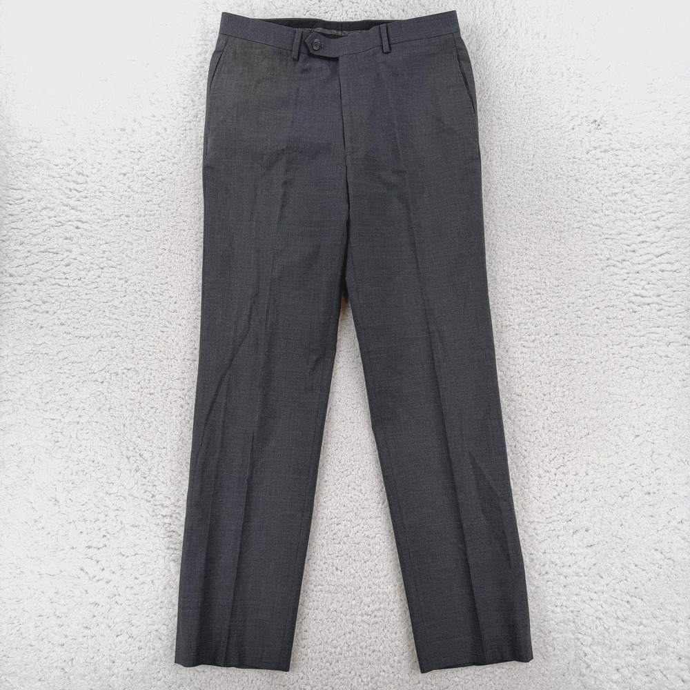 Lauren Ralph Lauren Dress Pants Mens 33x32 Gray Regular Fit Wool Total Comfort